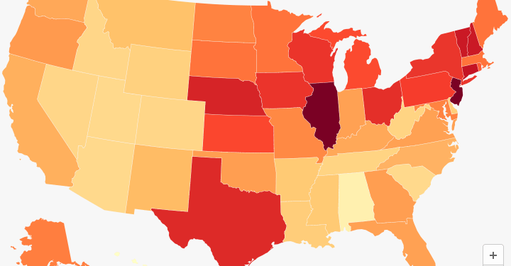 Connecticut Does it Again: Still Top Three in Property Taxes