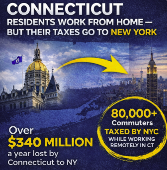 Connecticut Residents Work from Home — But Their Taxes Go to New York