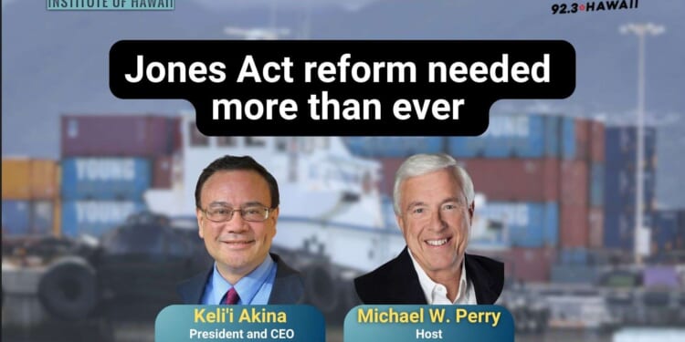 Akina says Jones Act waiver is 'tacit admission' law needs to be reformed