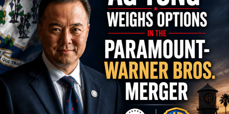 AG Tong Weighs Options as States Eye Challenge to Paramount-Warner Bros. Merger