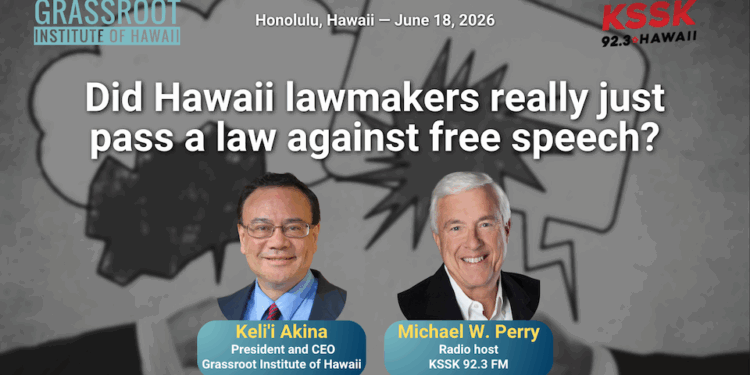 Akina, Perry discuss startling new law that will quash free speech