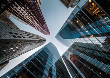 Rising corporate towers in a city which benefit from corporate welfare.