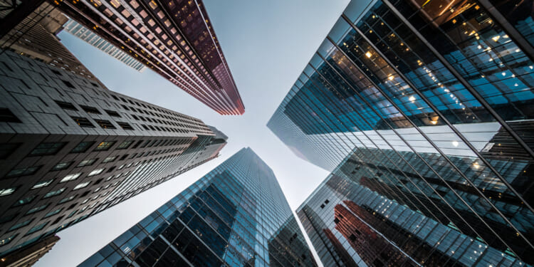 Rising corporate towers in a city which benefit from corporate welfare.