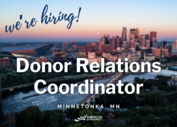 We’re hiring! Donor Relations Coordinator