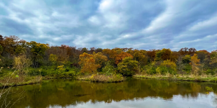 A cove at Shawnee Lake, showing water go through. Water markets is an important issue in Kansas.