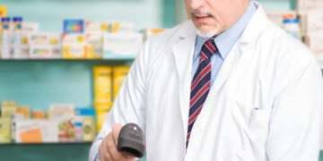 Portrait,Of,An,Handsome,Pharmacist,At,Work