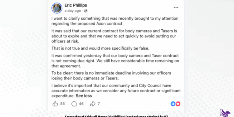 Caldwell Plans To End Its Contract With Flock — But There’s A Catch