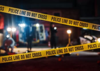 Crime,Scene,At,Night:,Crime,Scene,Investigation,Team,Working,On